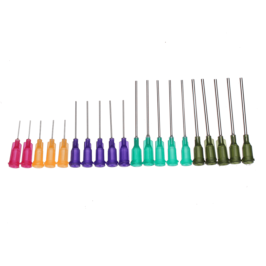 60Pcs/Set Dispensing Needle Kits Blunt Tip Syringe Needles Cap for Refilling and Measuring Liquids Industrial Glue Applicator - MRSLM