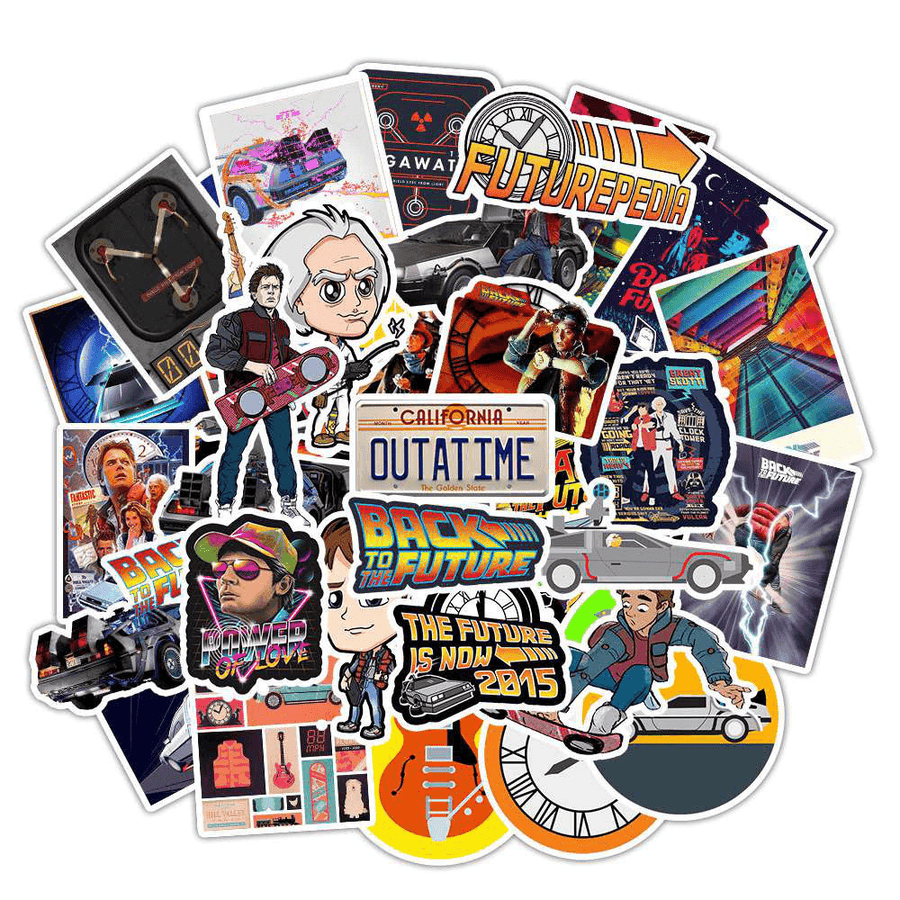 American Science Fiction Movie Back the Future Waterproof Sticker - MRSLM