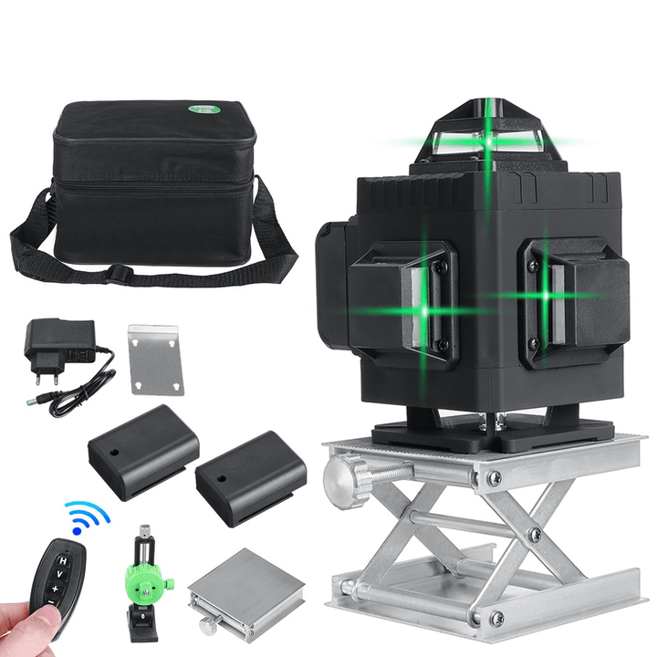 8/12/16 Line 360° Rotary Green Laser Level Self Leveling Cross Measure Tool Set - MRSLM