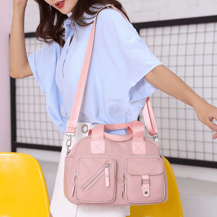 Women Light Weight Waterproof Multi-Pocket Handbag Shoulder Bag - MRSLM