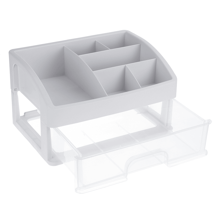 1/2/3 Layers Clear Desktop Comestics Makeup Storage Drawer Organizer Box Container - MRSLM