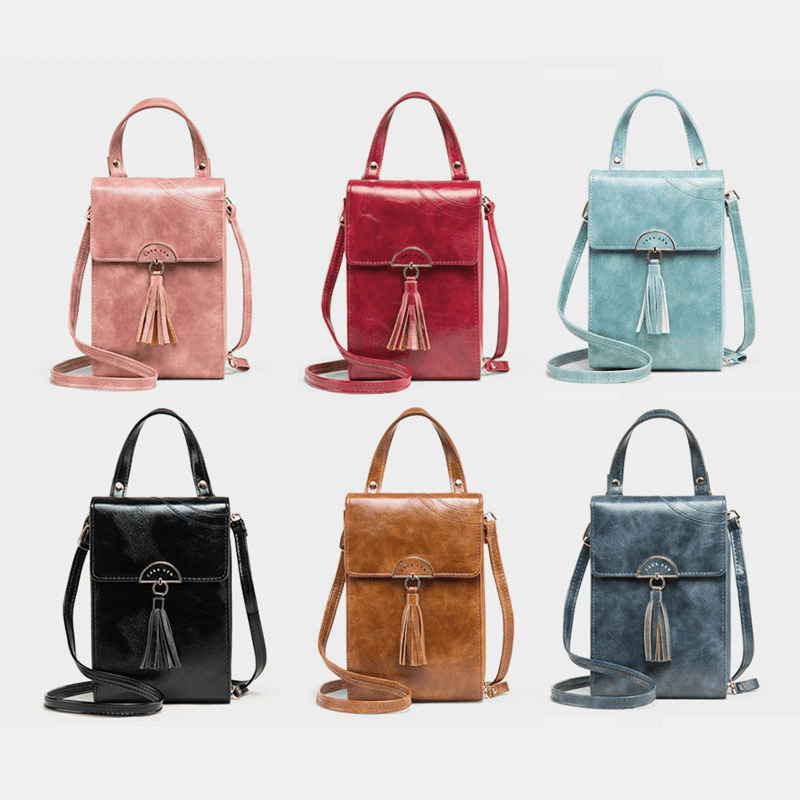 Women Fashion Tassel Shoulder Bag Shoulder Bag Phone Bag - MRSLM