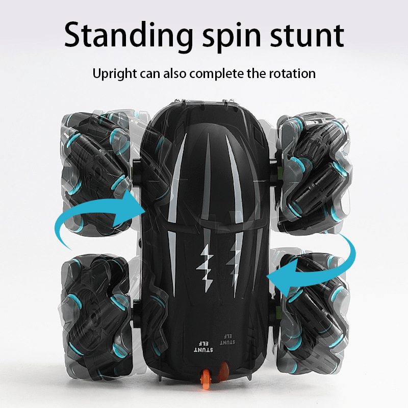 Remote Control Tumbling Stunt Double-Sided Car Rotating Charging Light Drift Racing Car - MRSLM