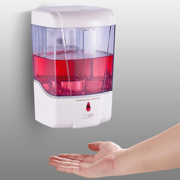 700ML Automatic Soap Dispenser Wall-Mounted Touchless IR Sensor Sanitizers Liquid Dispenser - MRSLM