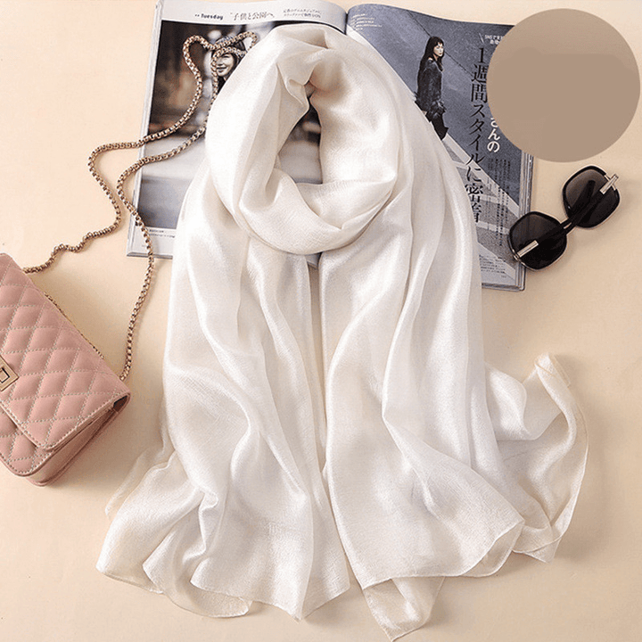 Silk Scarf Women'S All-Match Western Style Thin Scarf Gauze Collocation Suit Coat - MRSLM