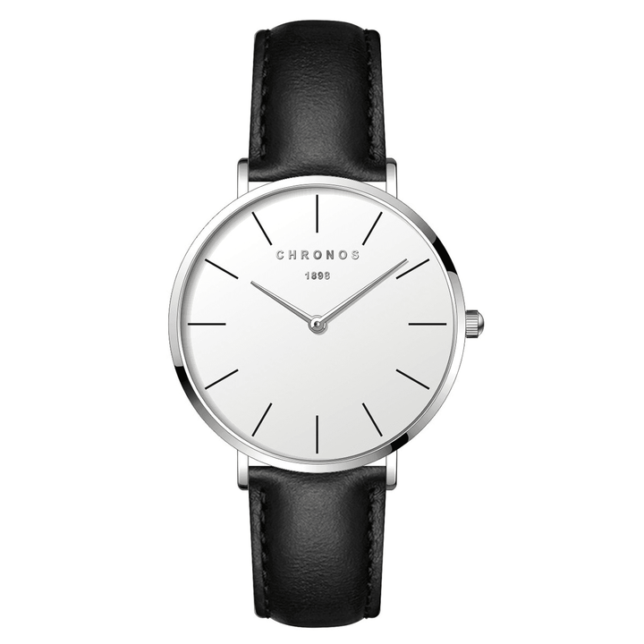 CHRONOS CH33 Fashion Women Watch Leather/Stainless Steel Simple Elegent Female Quartz Watch - MRSLM