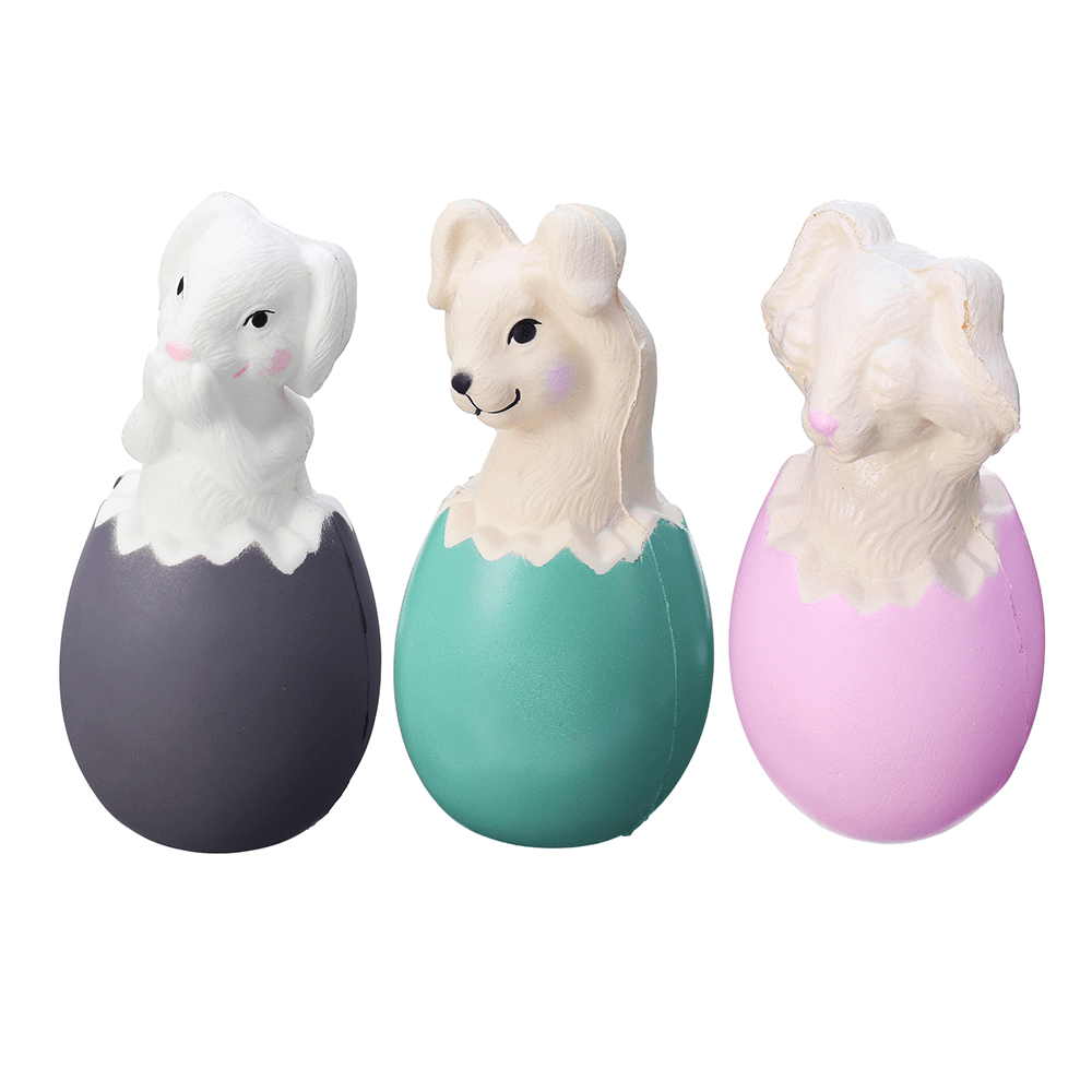 13CM Squishy Rabbit Bunny Eggs with Fancy Bag Christmas Gift Squeeze Toy - MRSLM