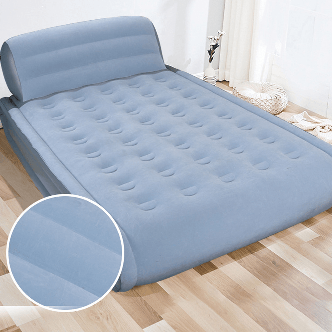 High Thickening Inflatable Bed Double Flocking Back Lazy Folding Bed Moisture-Proof and Moisture-Proof Home Users Outside - MRSLM