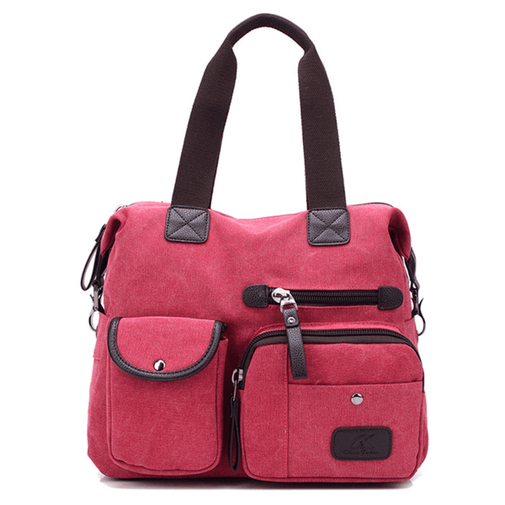 Women Canvas Large Capacity Sport Travel Crossbody Bag - MRSLM