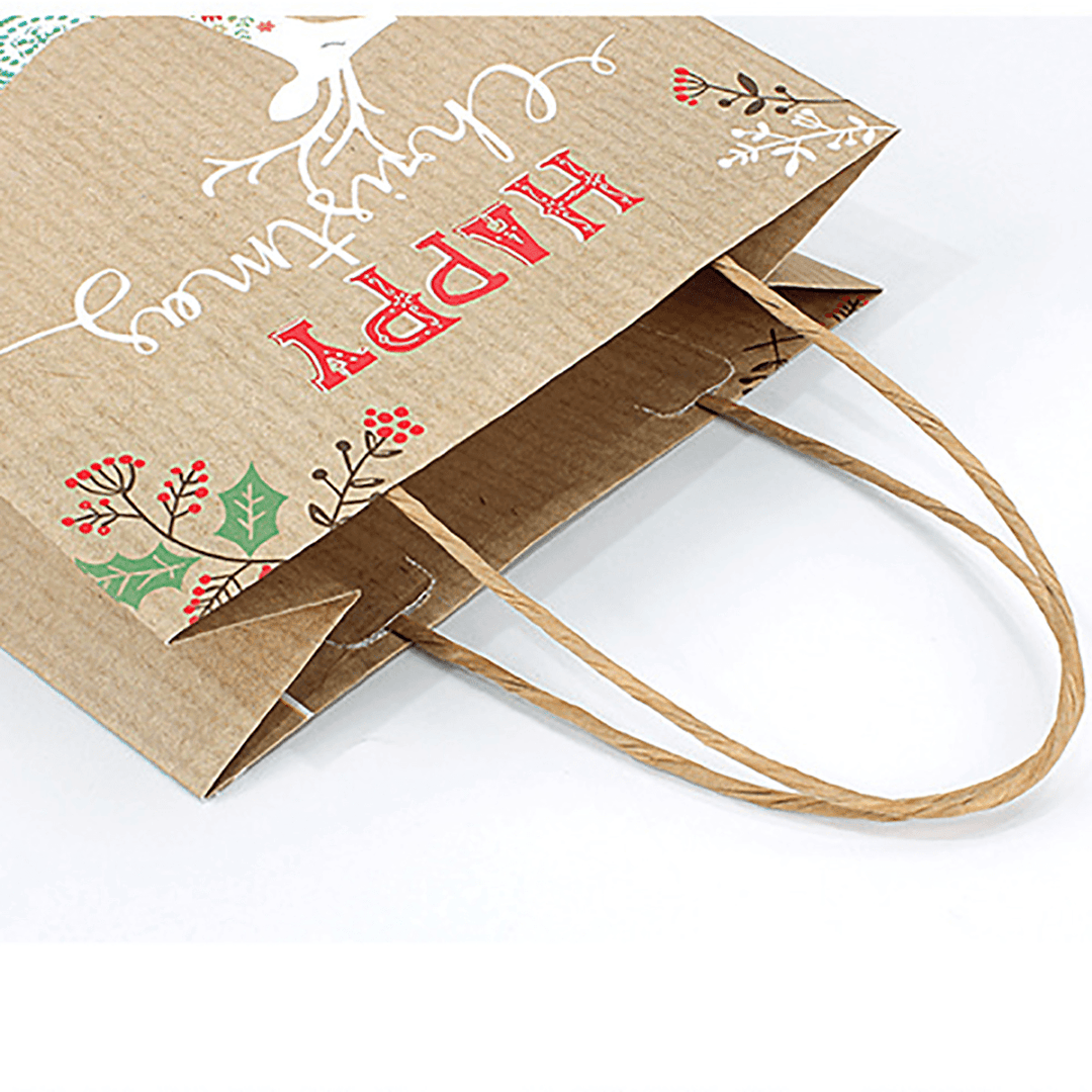 Christmas Kraft Paper Santa Gift Bag Candy Chocolate Cookies Bag Merry Christmas Decorations - MRSLM