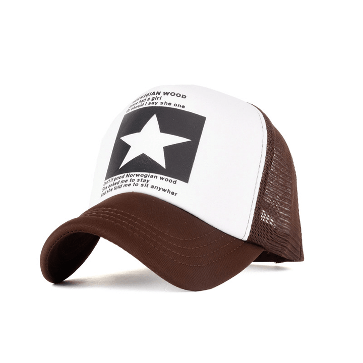 Big Five-Pointed Star Pattern Tennis Baseball Cap - MRSLM