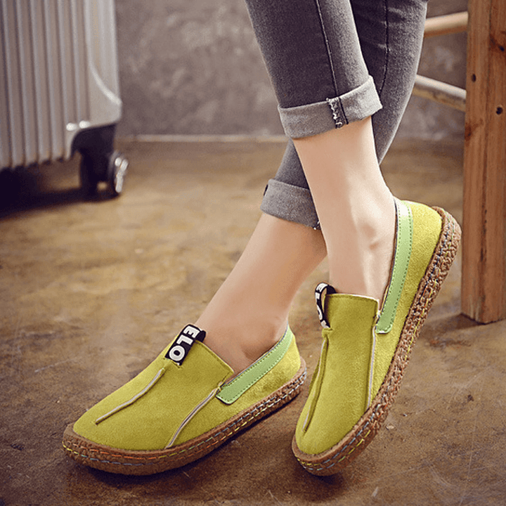 Women Soft Sole Pure Color Flat Loafers - MRSLM