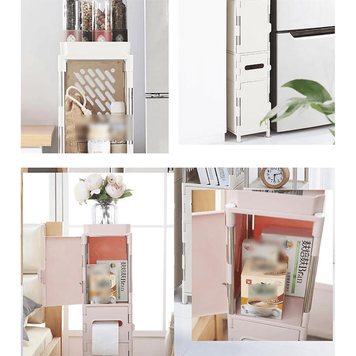 Bathroom Toilet Storage Cabinet Organizer Standing Rack Cupboard Holder Shelf Kitchen - MRSLM