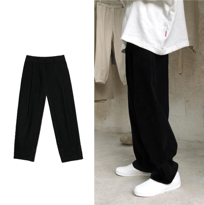 Trendy Sporty Wide-Leg Straight-Leg Pants - MRSLM