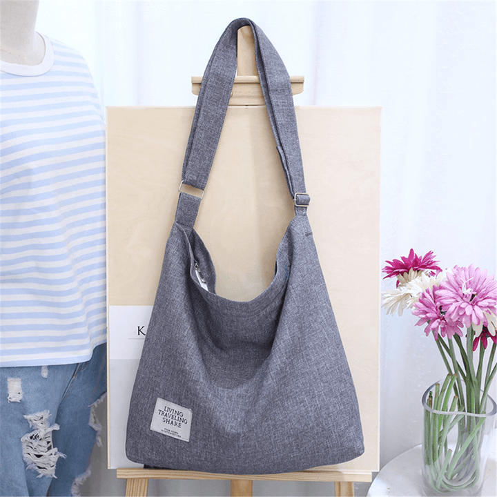 12L Women Large Canvas Handbag Shoulder Bag Tote Ladies Girl School Travel Bag - MRSLM