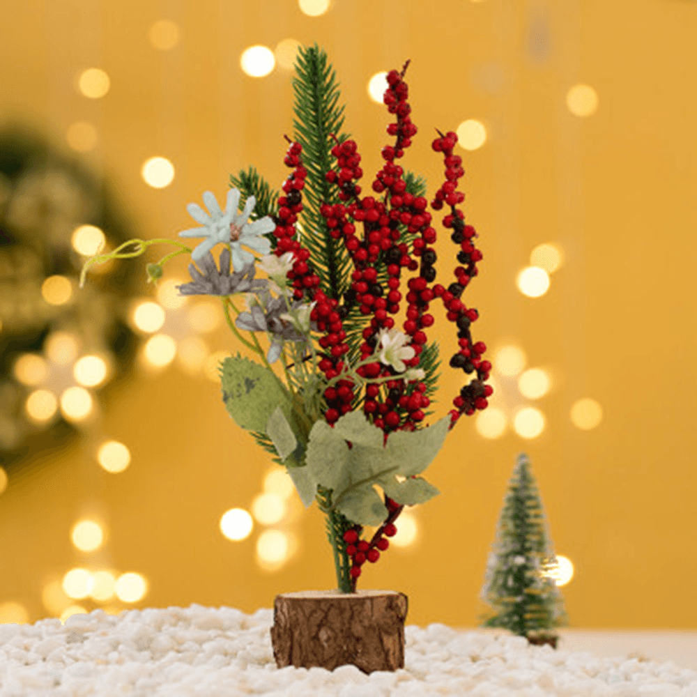 2020 Christmas Ornaments Mini Christmas Tree Ornaments Desktop Simulation Christmas Tree for Home Decor - MRSLM