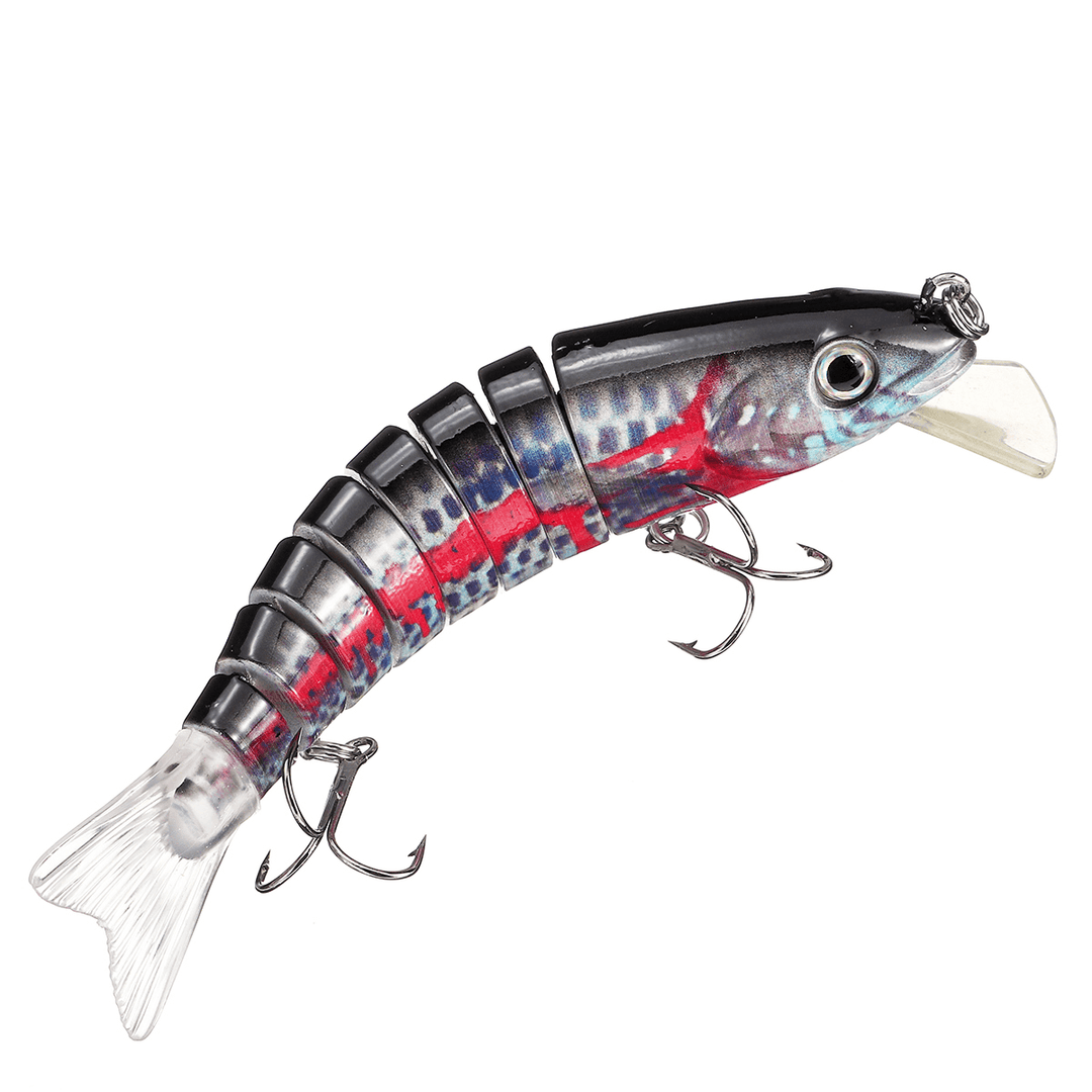 ZANLURE 15.5Cm Fishing Lure 8-Segement Pike Lure with Mouth Swim Bait Fishing Bait - MRSLM