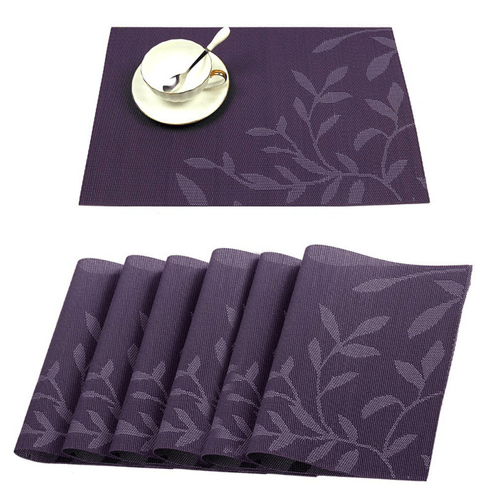 Washable Placemat for Dining Table Creative Heat Insulation Stain Resistant Anti-Skid Eat Mats - MRSLM