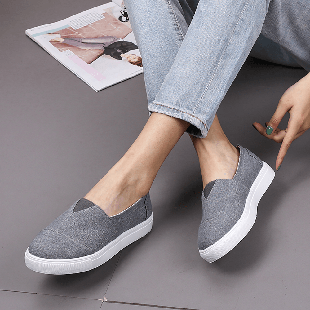 Solid Color Slip on Loafers - MRSLM