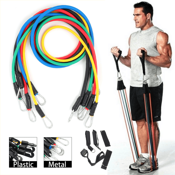 KALOAD 11PCS/SET Fitness Resistance Bands Sport Gym Yoga Belt Body Beauty Band - MRSLM