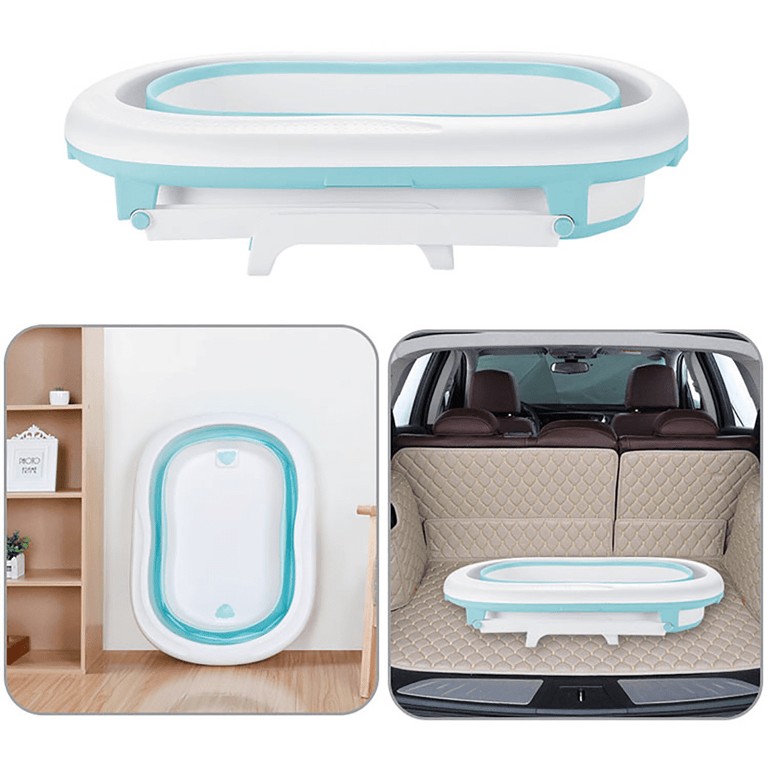 Foldable Baby Bath Tub Swimming Pool Plastic Children Bath Bucket Folding Large Bathtub - MRSLM