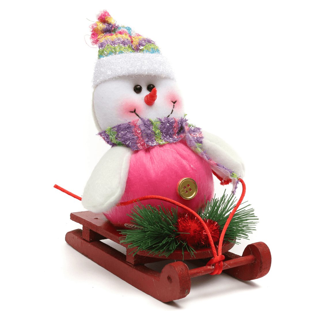 Christmas Santa Clau Snowman Sledding Christmas Party Decor - MRSLM