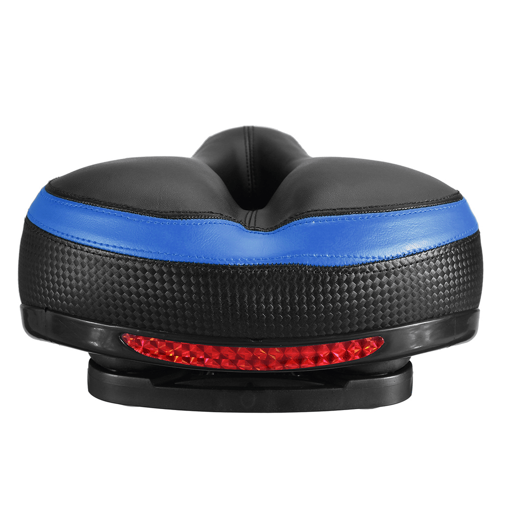 BIKIGHT Wide Bum Cycling Sprung Bike Saddle Bicycle Seat Gel Cushion Comfort Soft Saddles with Reflective Stripe - MRSLM