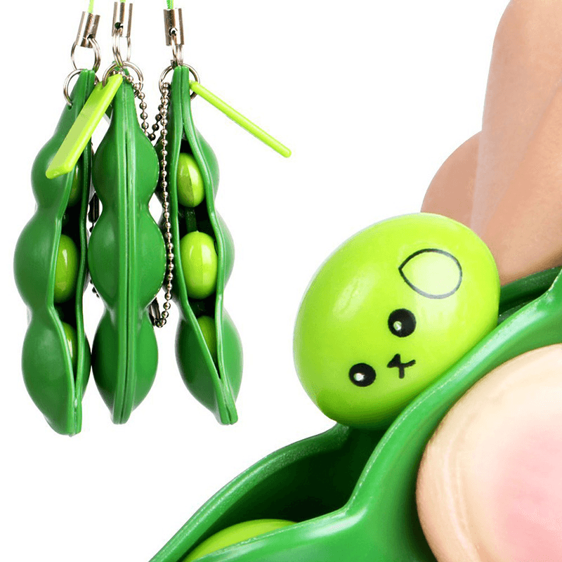 Extrusion Bean Toy Mini Squishy Soft Toys Pendants anti Stress Ball Squeeze Gadgets Phone Strap - MRSLM