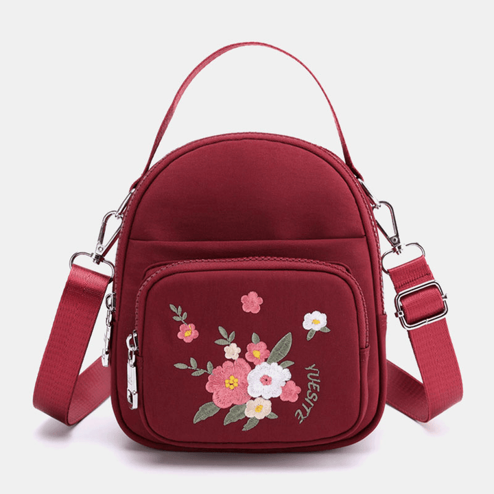 Women Fashion Embroidery Shoulder Bag Crossbody Bag - MRSLM