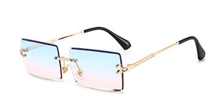 Trendy Frameless Female Fashion Street Shooting with Anti-Uv Sunglasses - MRSLM