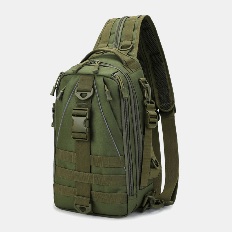 Men Multifunction Tactical Backpack Casual Sling Crossbody Bag Shoulder Bag Chest Bag for Outdoor - MRSLM