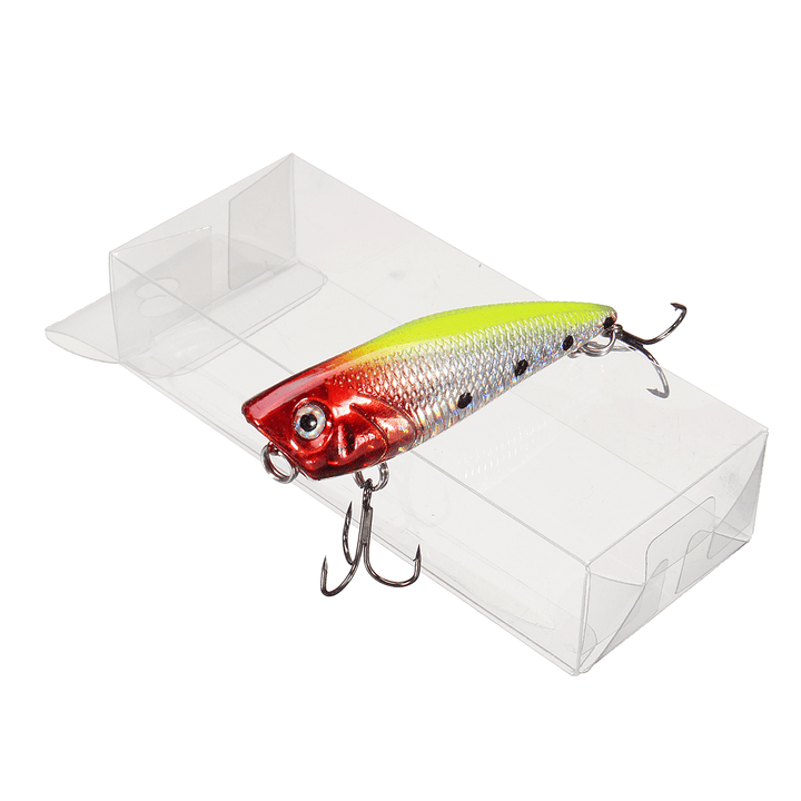 ZANLURE 7Cm Topwater Popper Freshwater Floating Fishing Lure Bass Bait Tackle Crankbait - MRSLM