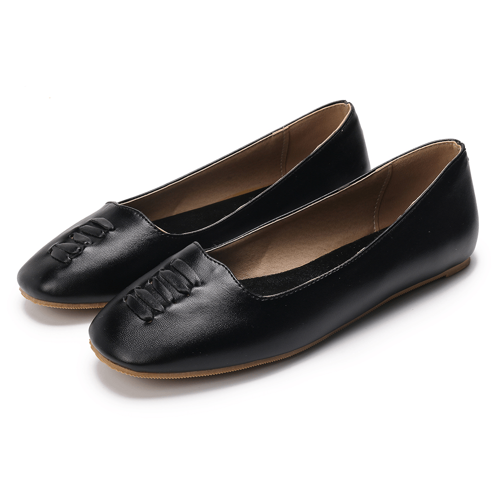 Women Square Toe Comfy Lightweight Slip on Loafers - MRSLM