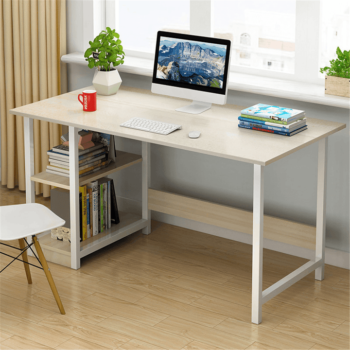 Writing Study Table Computer Desk PC Office Home Workstation Book Shelf Wooden - MRSLM