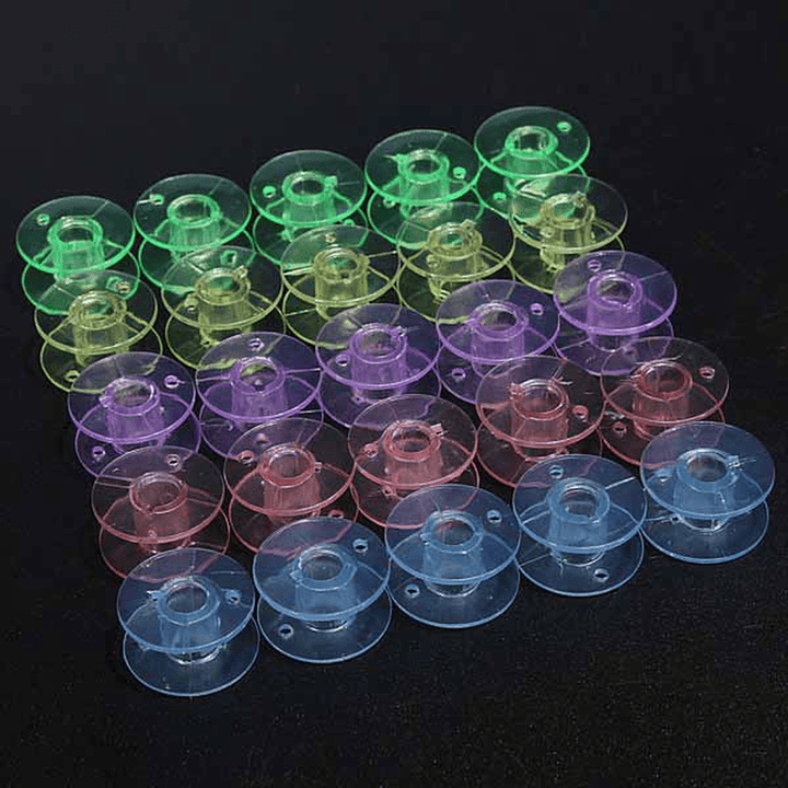 25 Pcs Plastic Sewing Machine Bobbins Spools Brother Babylock Singer - MRSLM