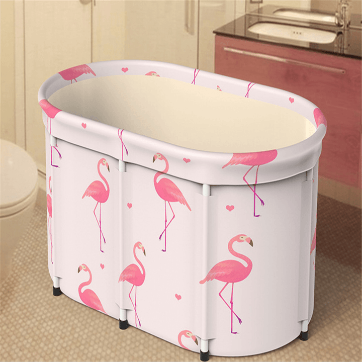 Bath Sauna Adult Folding Bathtub Bath Barrel Household Large Tub Thickened Adult Bath Tub Full Body Hot Tub with Lid Set - MRSLM