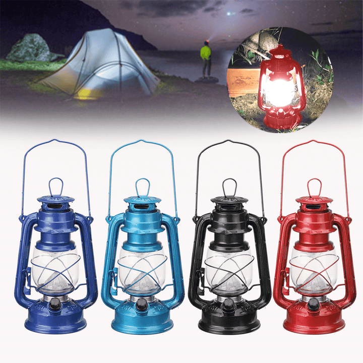 Vintage Style 15 LED Emergency Light Battery Operated Indoor Outdoor Camping Fishing Lantern - MRSLM