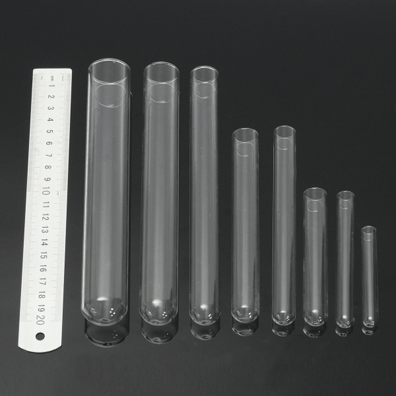 5Pcs Transparent Lab Borosilicate Glass Test Tube in Diffrent Size for Laboratory - MRSLM