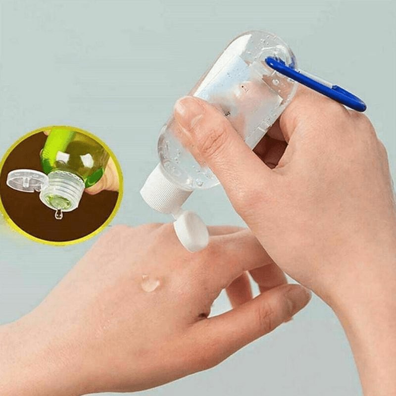 50Ml 5 Pcs Clear Container Wall Hanging Soap Dispenser Bottle Portable Leak-Proof Refillable Bottle Climbing Travel - MRSLM