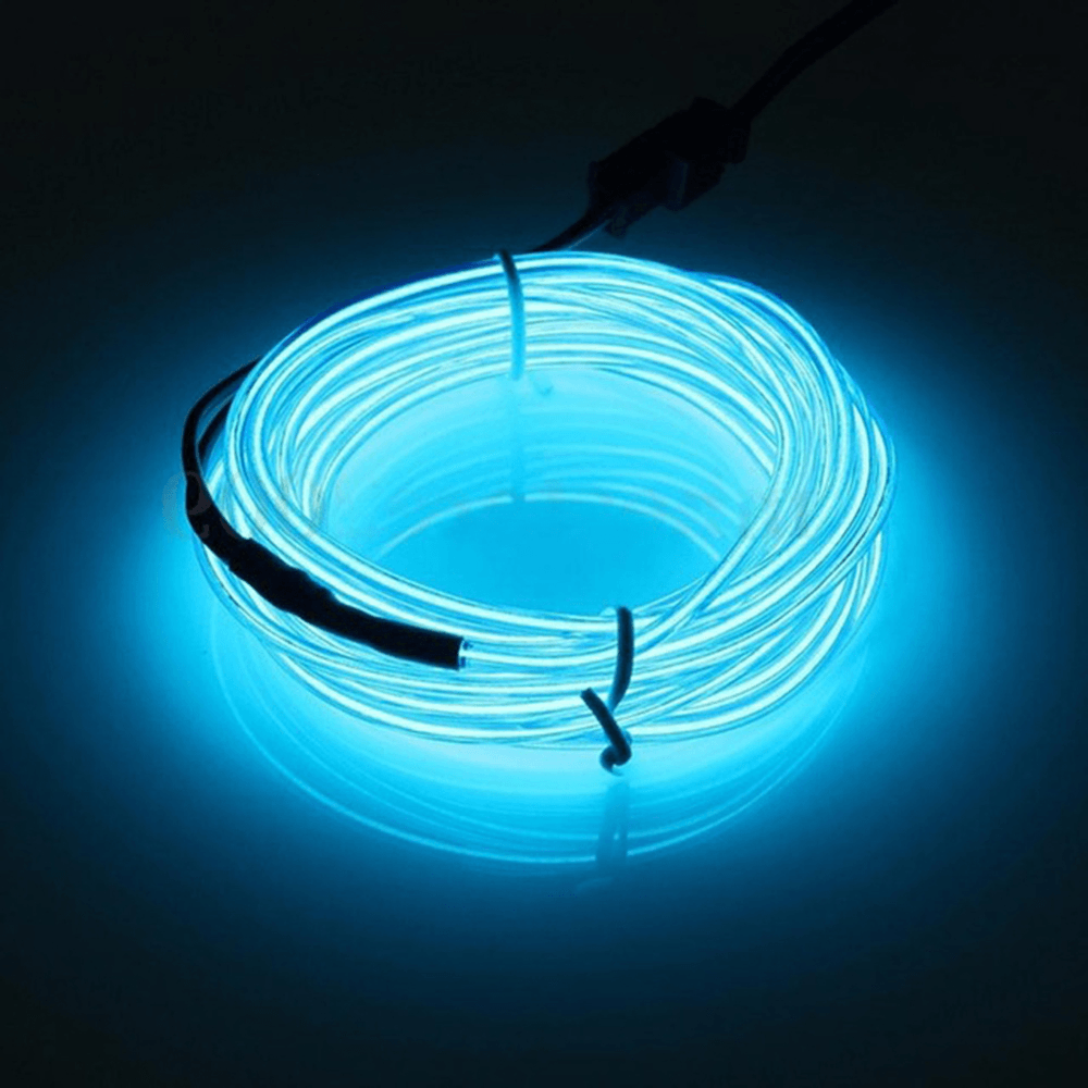 6Mm EL Wire LED Neon Light Flexible Light Strip LED Rope Tube Sewable Tagled Lamp for Home Dance Party Car Decor - MRSLM