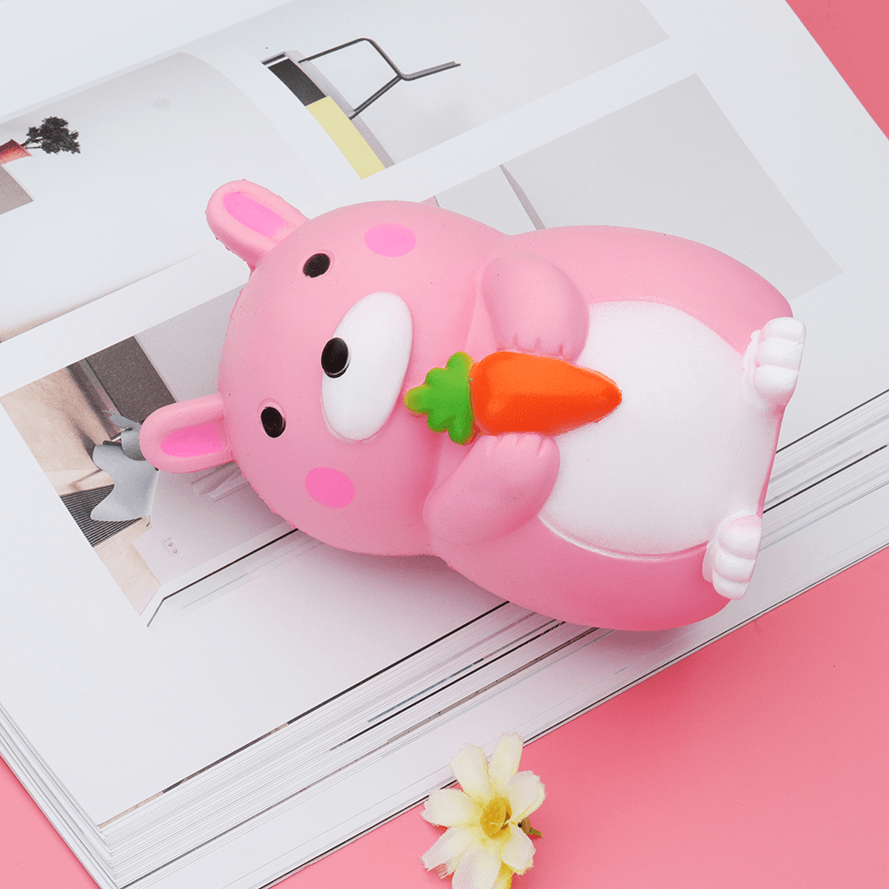 Carrot Rabbit Squishy 9*12.5Cm Slow Rising with Packaging Collection Gift Soft Toy - MRSLM