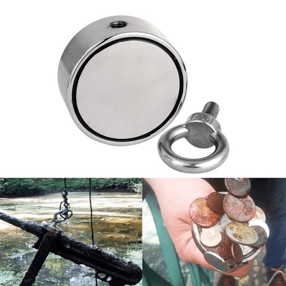 48/60/67/75Mm Neodymium Recovery Magnet with 10M Rope Fishing Magnet Salvage Tool - MRSLM