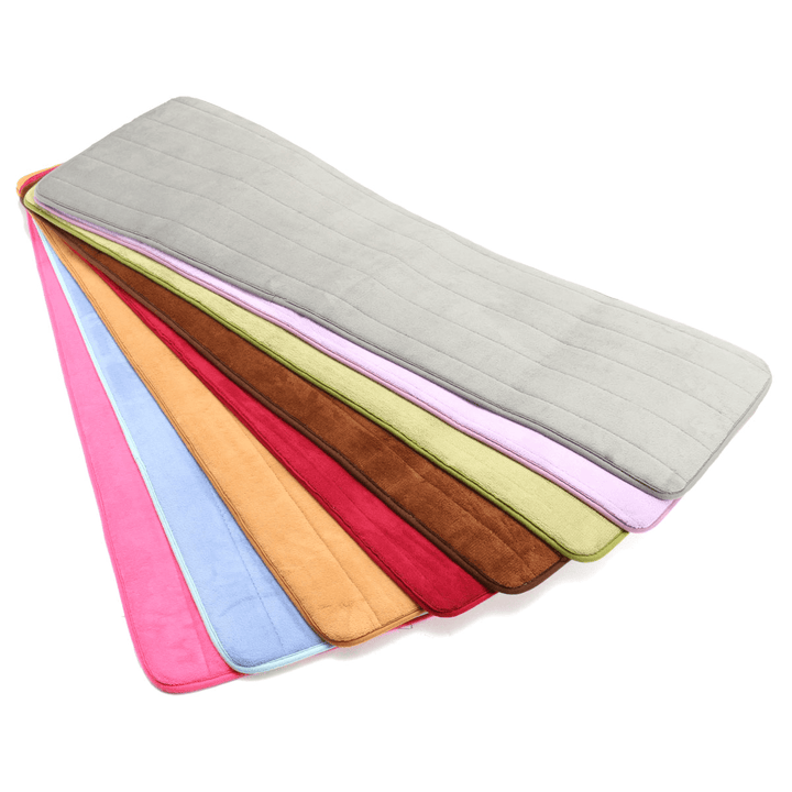 120X40Cm Absorbent Long Memory Foam Carpet Door Floor Mat Bedroom Bathroom Kitchen Bath Non Slip Rug - MRSLM