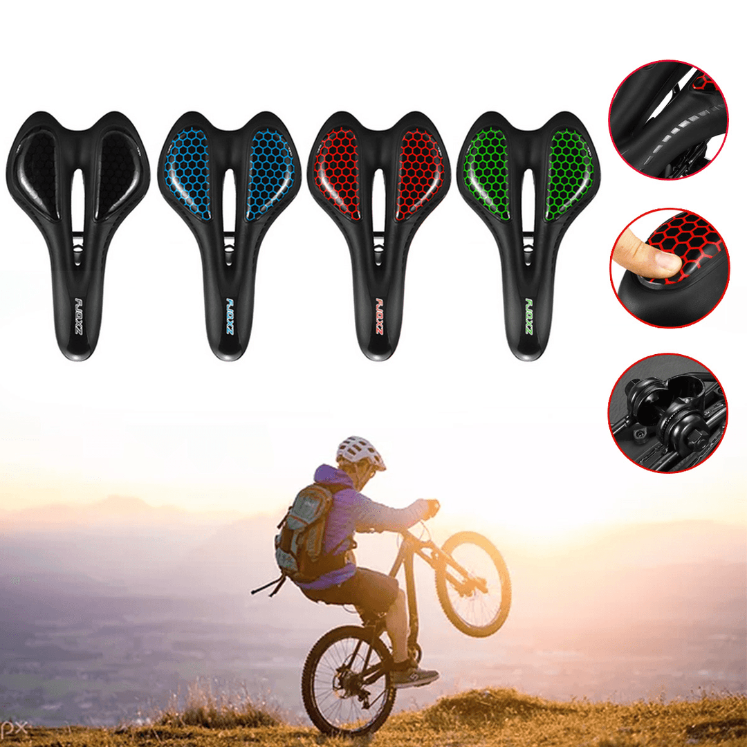 BIKIGHT Breathable Shock Absorption Bike Saddles Mountain Bike Saddle Cushion Bike Commonpents Bicycle Saddles - MRSLM