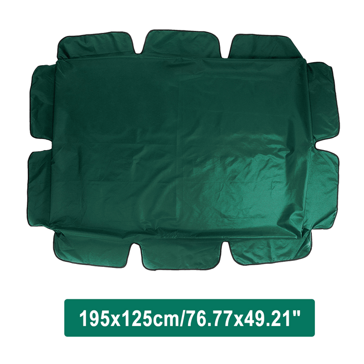 2/3 Seater Size Green Uv-Proof Outdoor Garden Patio Swing Sunshade Cover Waterproof Canopy Seat Top Cover - MRSLM