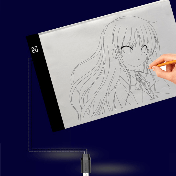 A4/A5 LED Drawing Boards Tracing Board Copy Pads LED Drawing Tablet Plate Art Writing Table Stepless Dimming Artcraft Light Box - MRSLM