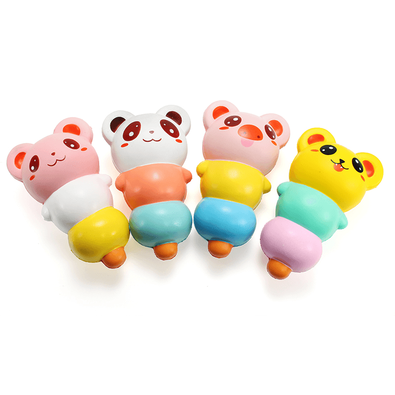 Leilei Squishy 15Cm Pierced Haw Berries Candy Stick Bear Pig Slow Rising with Packaging Gift - MRSLM