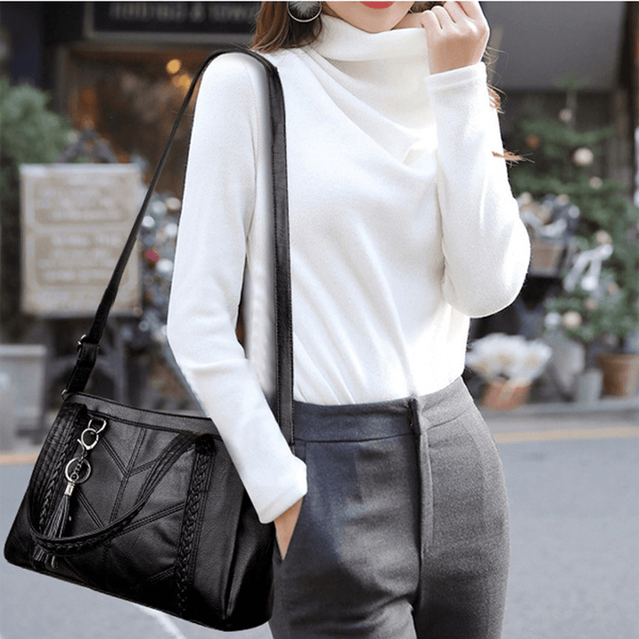 Women Elegant Soft PU Handbag Shoulder Bags Crossbody Bags - MRSLM