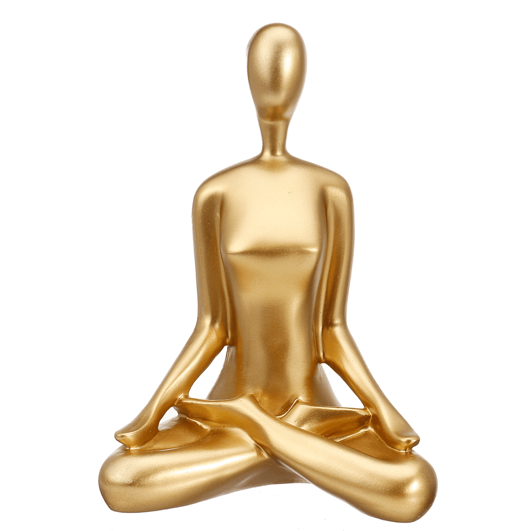 Resin Yoga Ornament Nordic Style Yoga Dancing Figure Decoration for Yoga Studios Health Halls - MRSLM