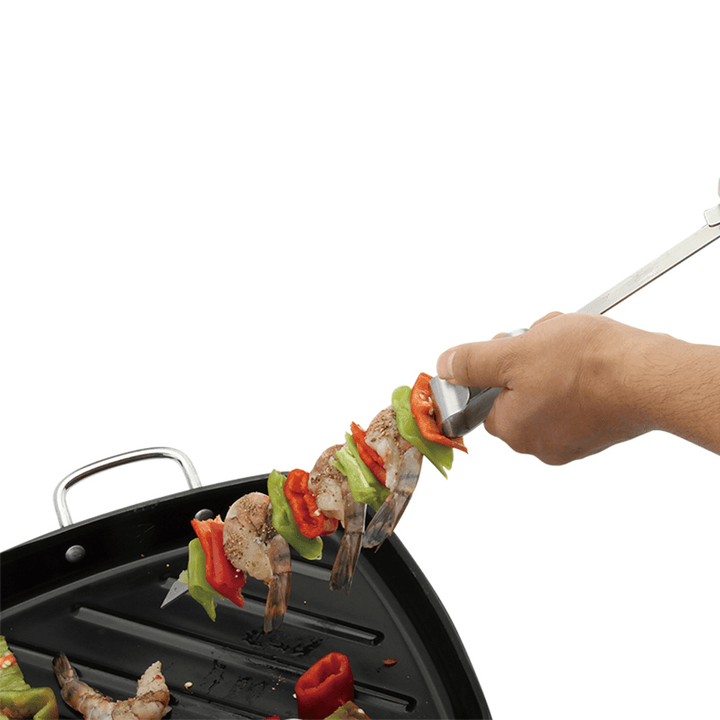 BOLEEFUN 6PCS Reusable Skewers BBQ Removable Forks Pushable Food Skewers for Camping Tool - MRSLM